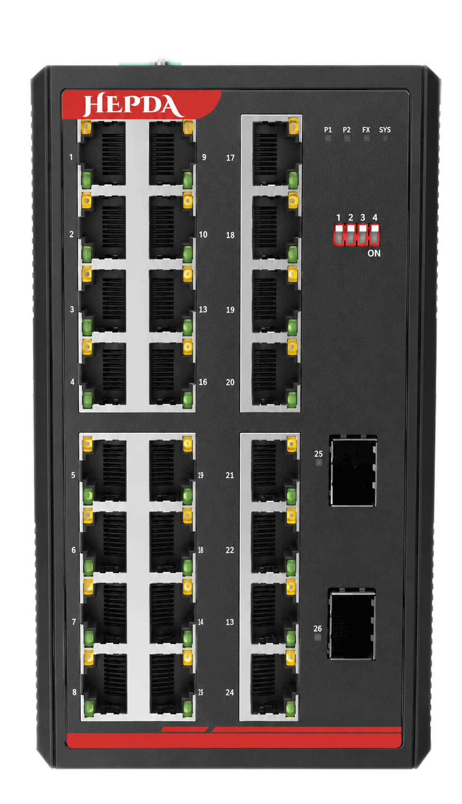 Managed Network Switches 10 HMS-HRM-F244SPp